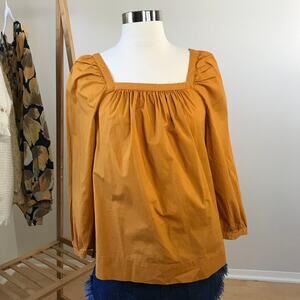 J. Crew • Penny Square Neck Peasant Top